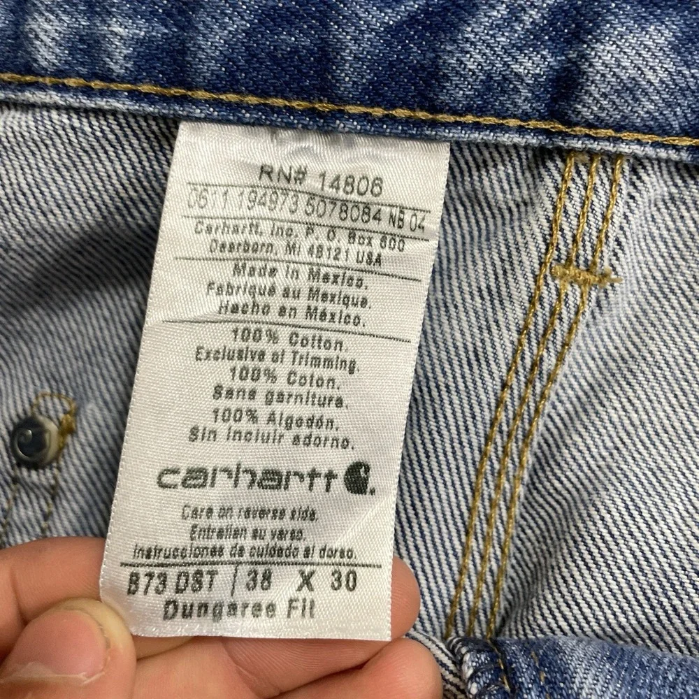 Vintage Carhartt Double Knee Pants Mens 38x30 B73 DST Dungaree Fit 2011 Jeans